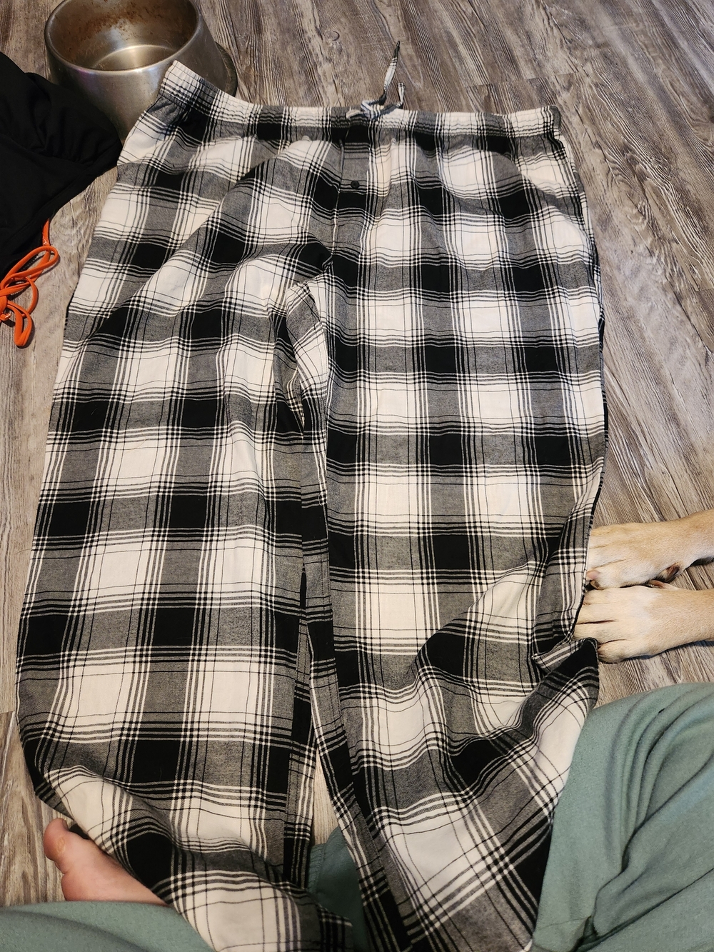 Black & White Plaid Lounge Pants